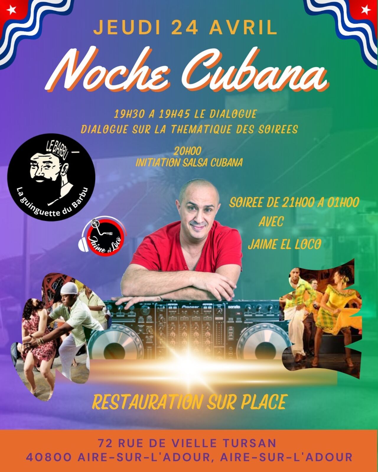 Soirée DJ jeudi 24 avril