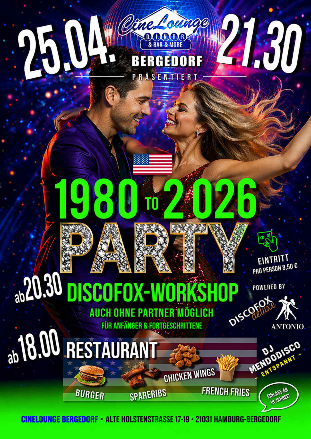 1980 to 2026 PARTY am 25. April 2026