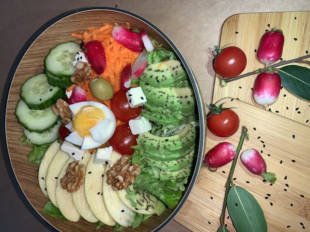 une composition de salade à vous de choisir la votre!!!