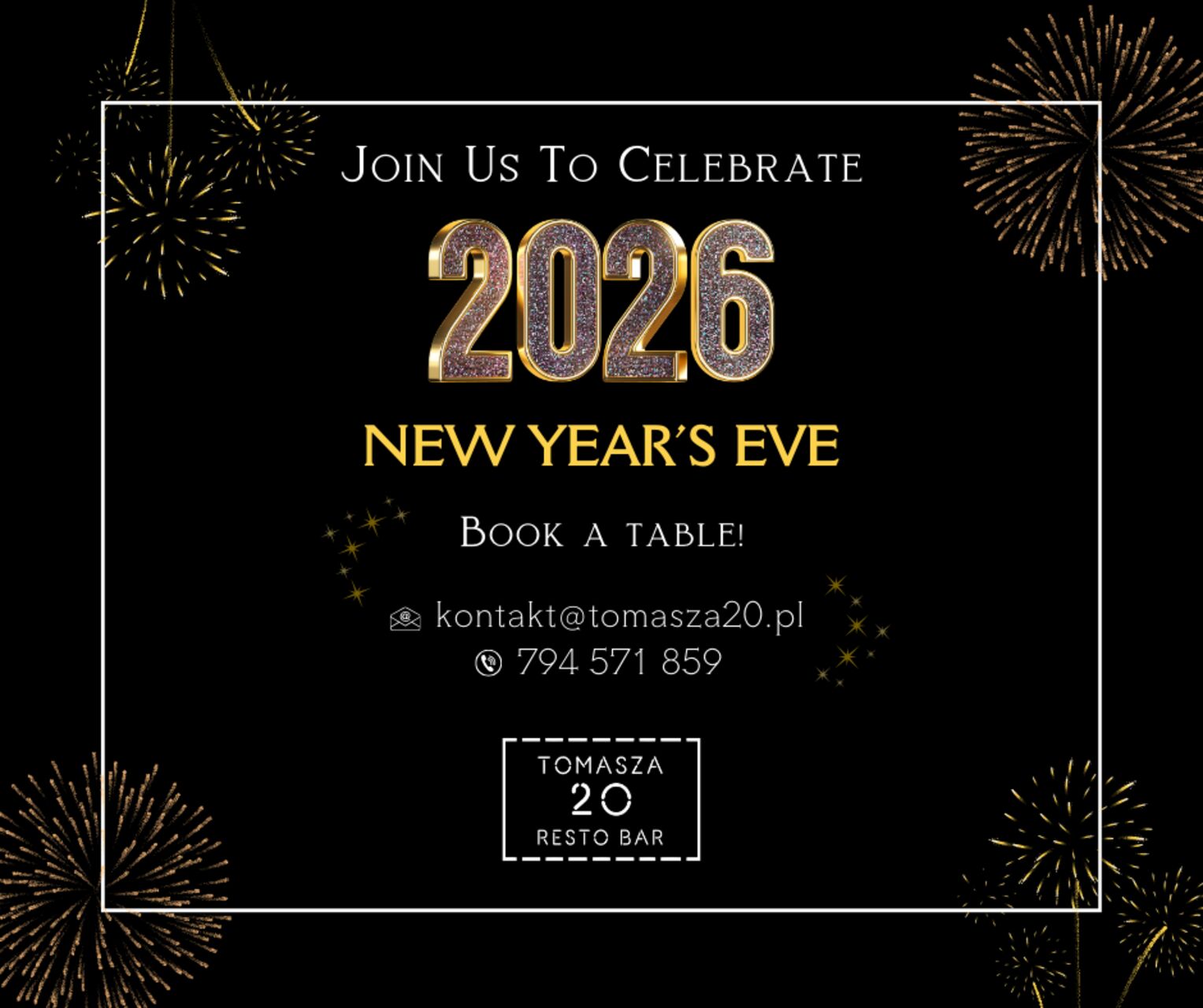 SYLWESTER W TOMASZA 20 RESTO BAR