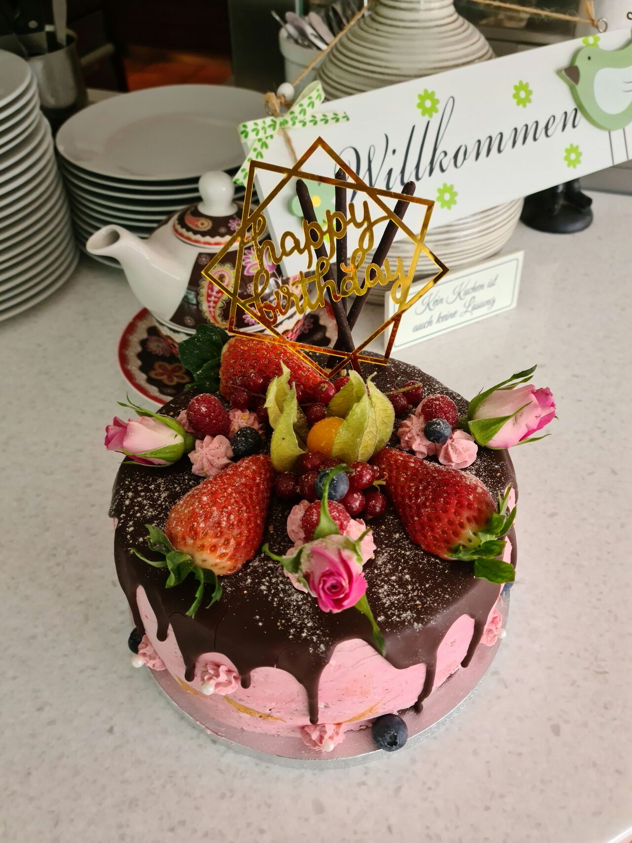 Kleine Blümchen Torte
