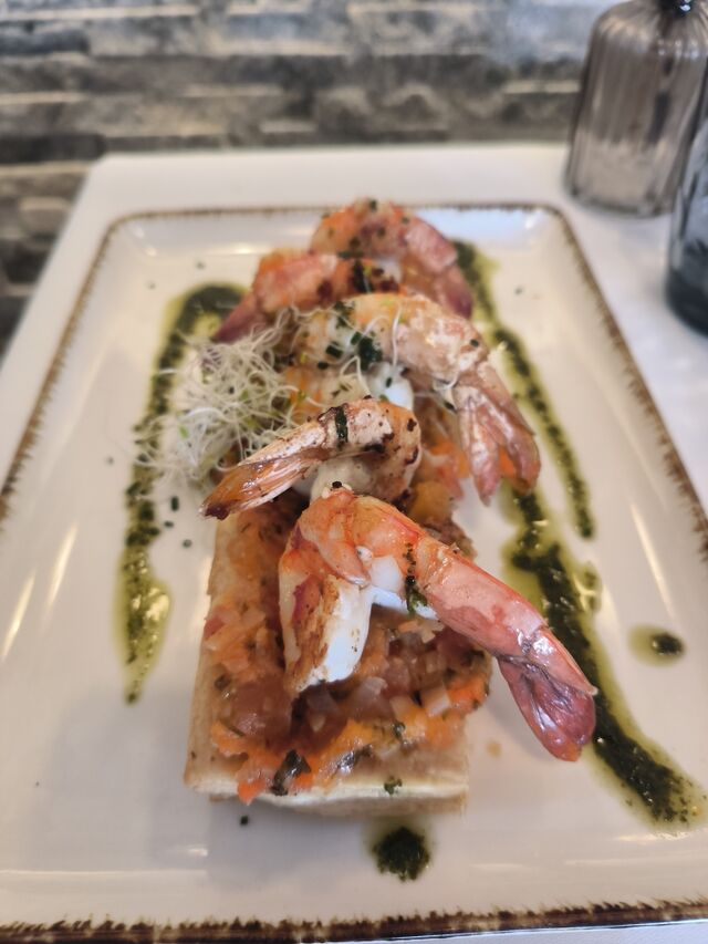 Tarte fine Gambas Provençale de tomates