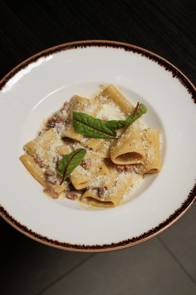 Carbonara paccheri