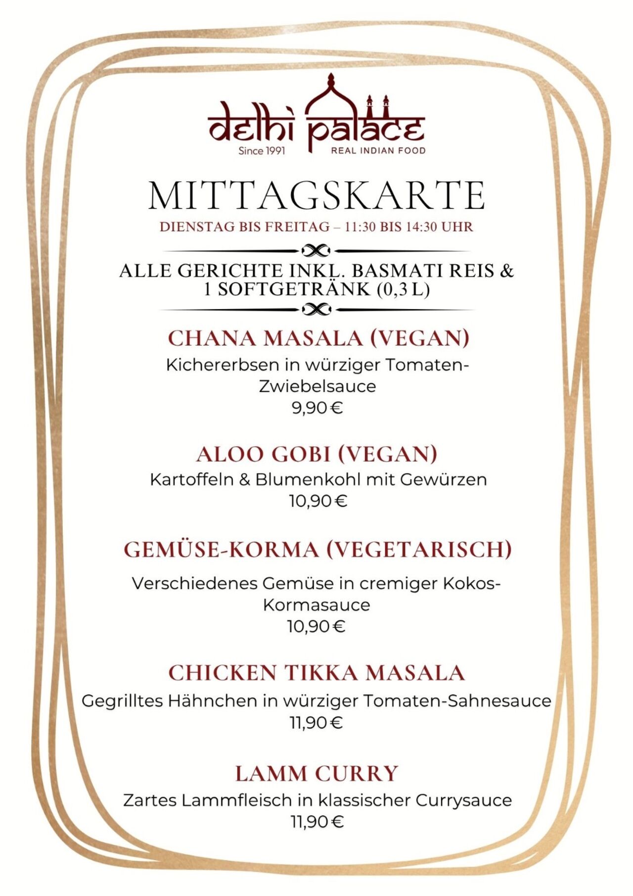 Special Mittagsangebot