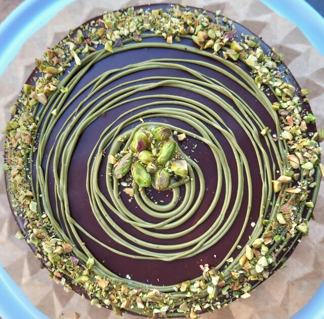 Tarta chocolate y pistacho