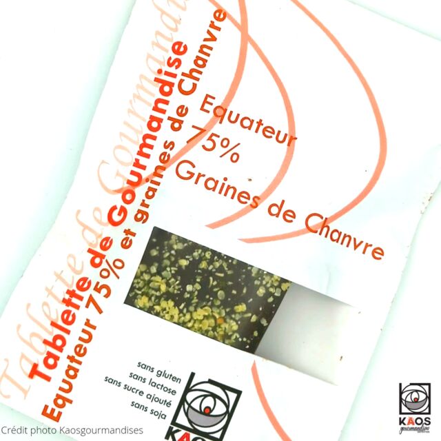 Chocolat noir Équateur et graines de chanvre 