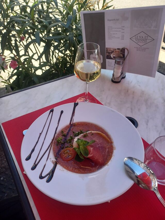 Gaspacho Andalou et jambon cru