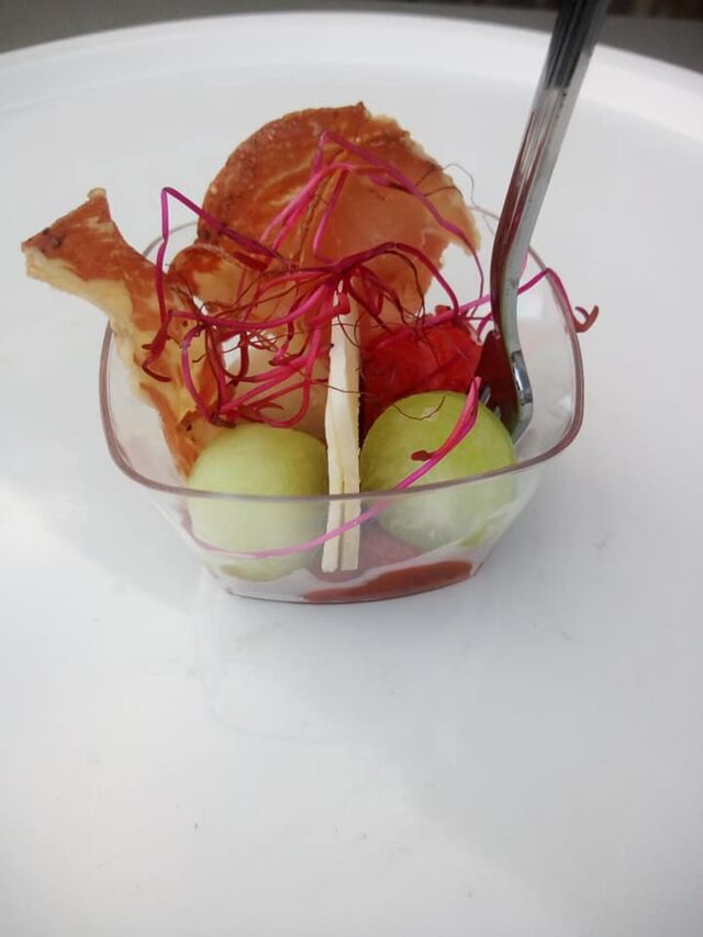 meloenbolletjes met Italiaanse ham