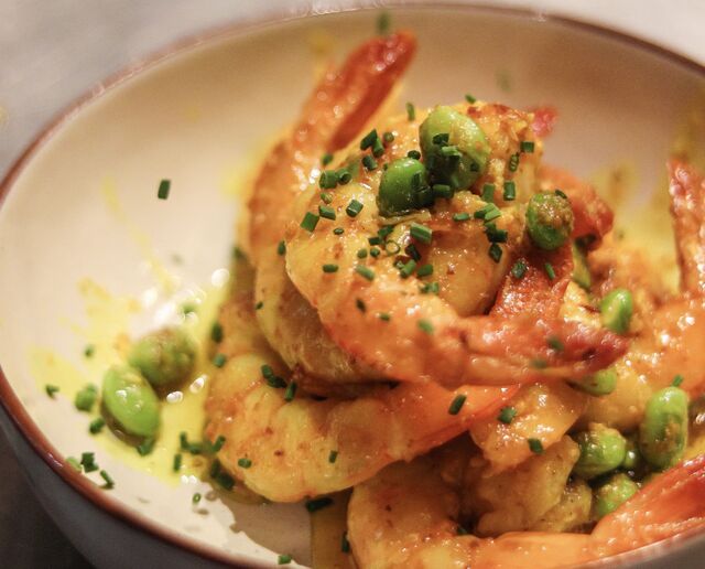 Langostinos salteados 