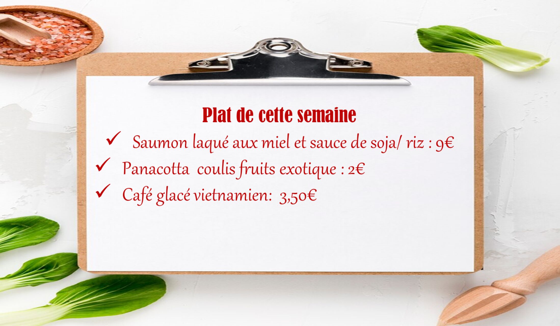 Plat de cette semaine