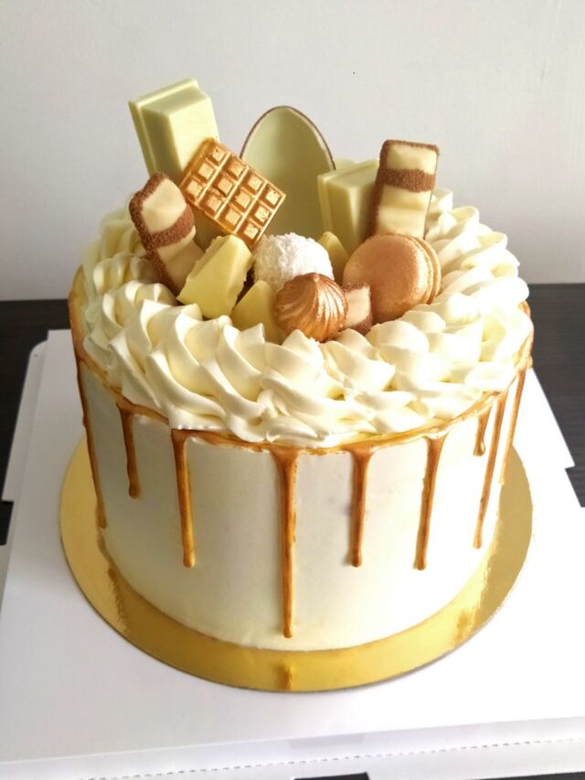 Layer cake chocolat blanc