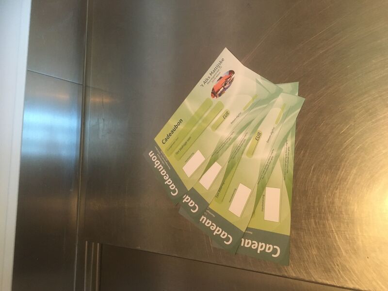 cadeaubonnen voor elk bedrag
mogelijk