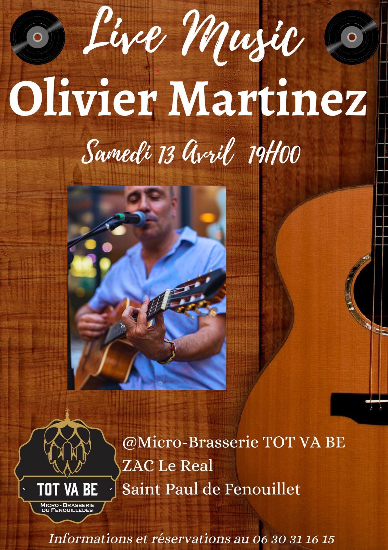 Olivier Martinez en live au pub de la brasserie !