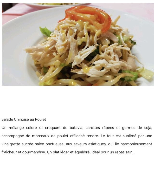 Salade Chinoise au Poulet