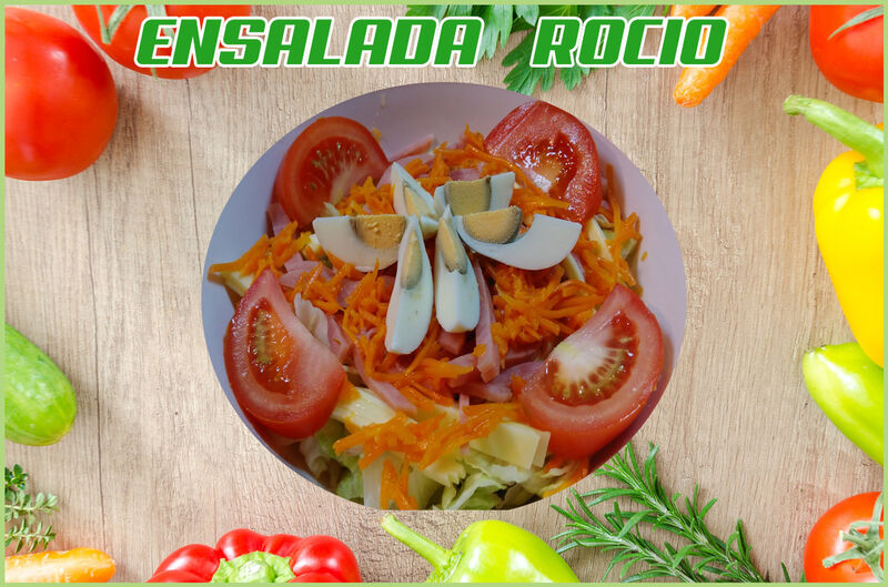 Lechuga, Pasta, J.York, Piña Maiz y Salsa.
