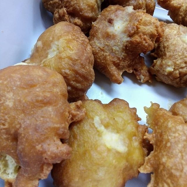 zeppole con crema di polenta