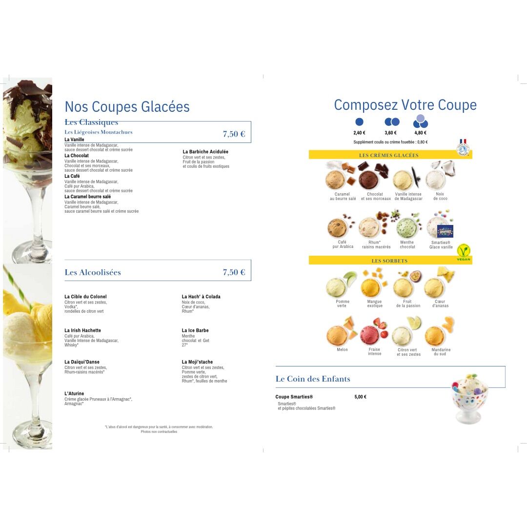 Carte des glaces