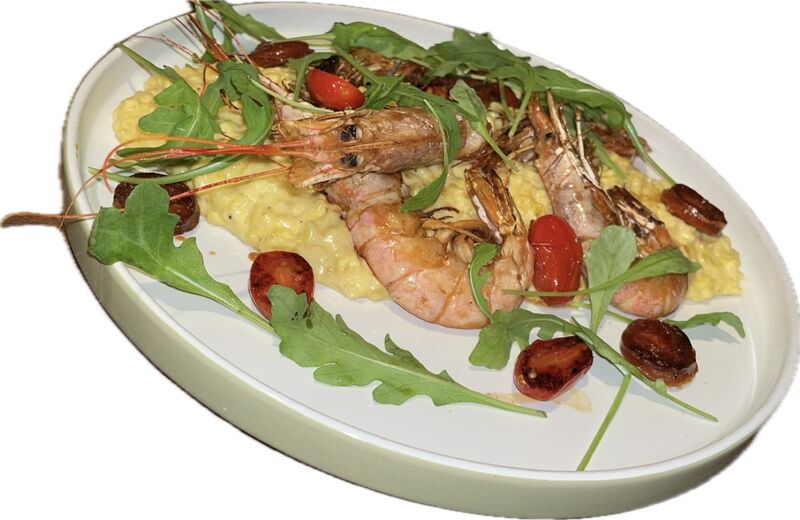 Risotto aux gambas chorizo 