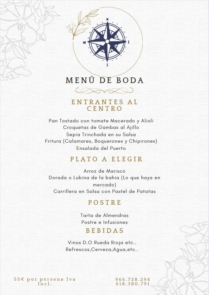 Menú Boda 1