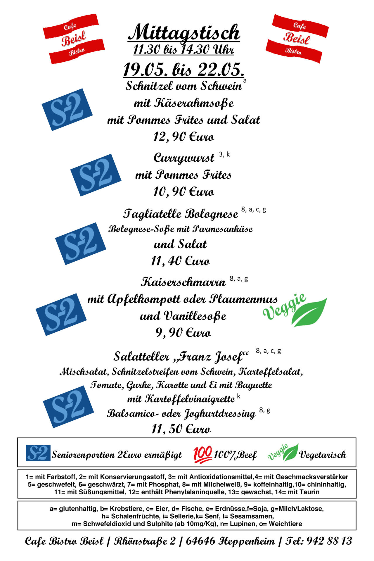Mittagtisch 19.05.2025 bis 22.05.2025