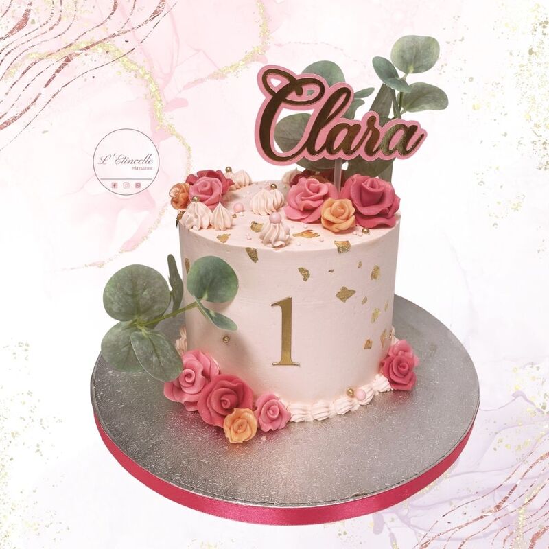 Gâteau tendres fleurs