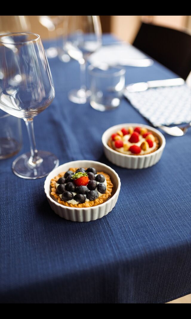 Crostatine di frutta con crema pasticcera 