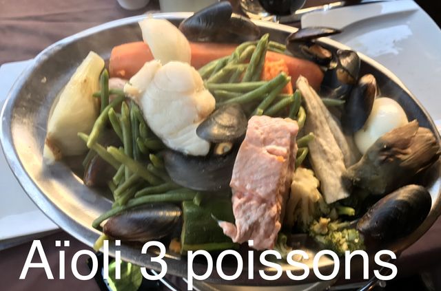 3 fish Aïoli
Aioli 3 poissons 