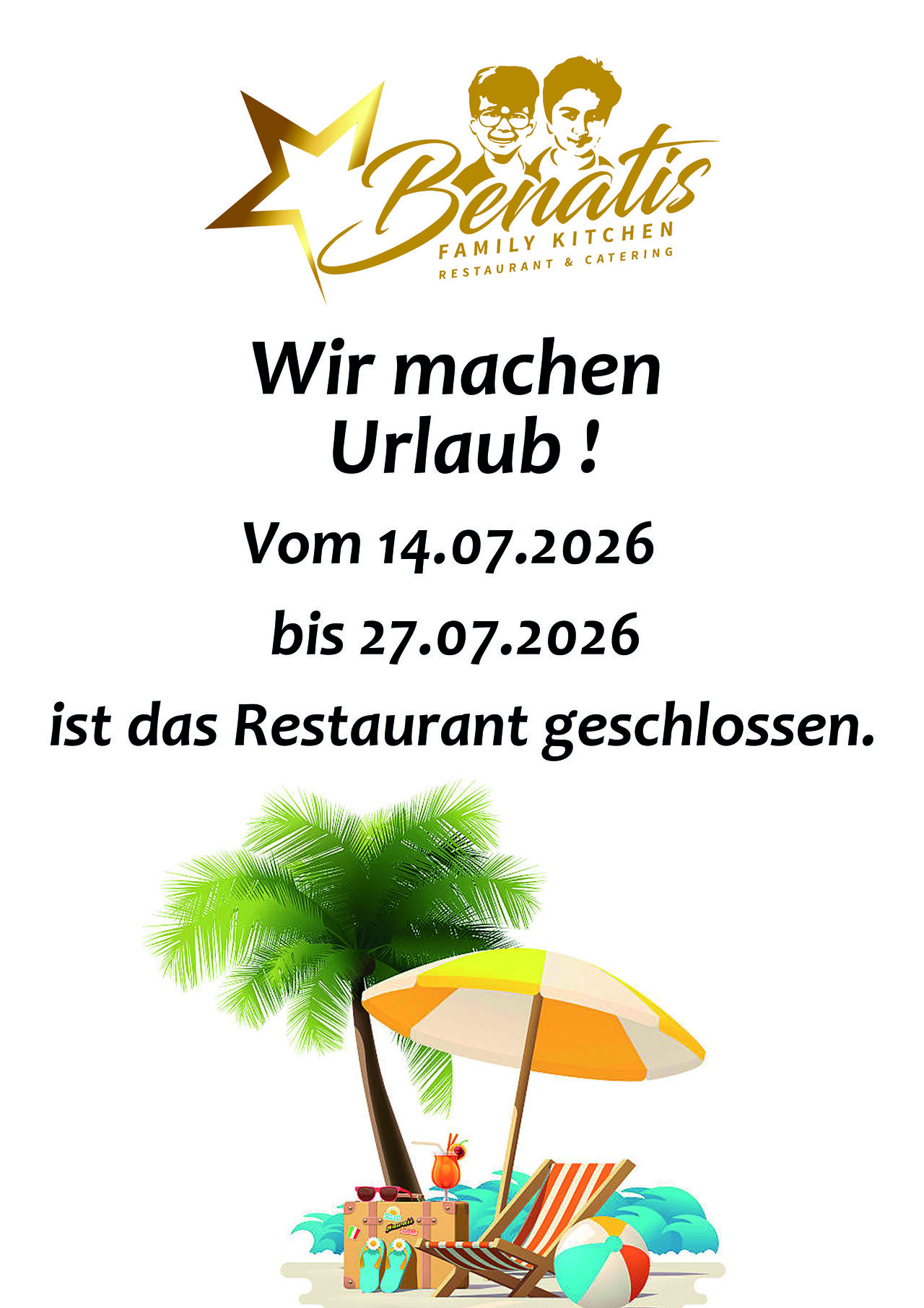 wir machen urlaub!