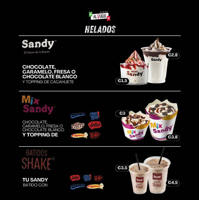 Listino Gelati Sandy