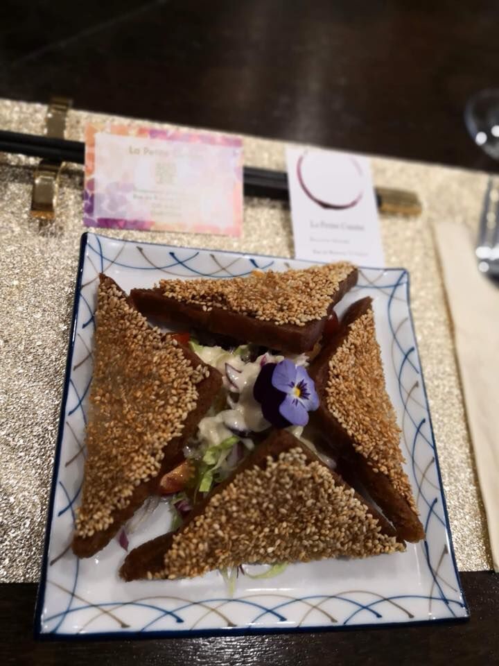 Toaste scampis sésame