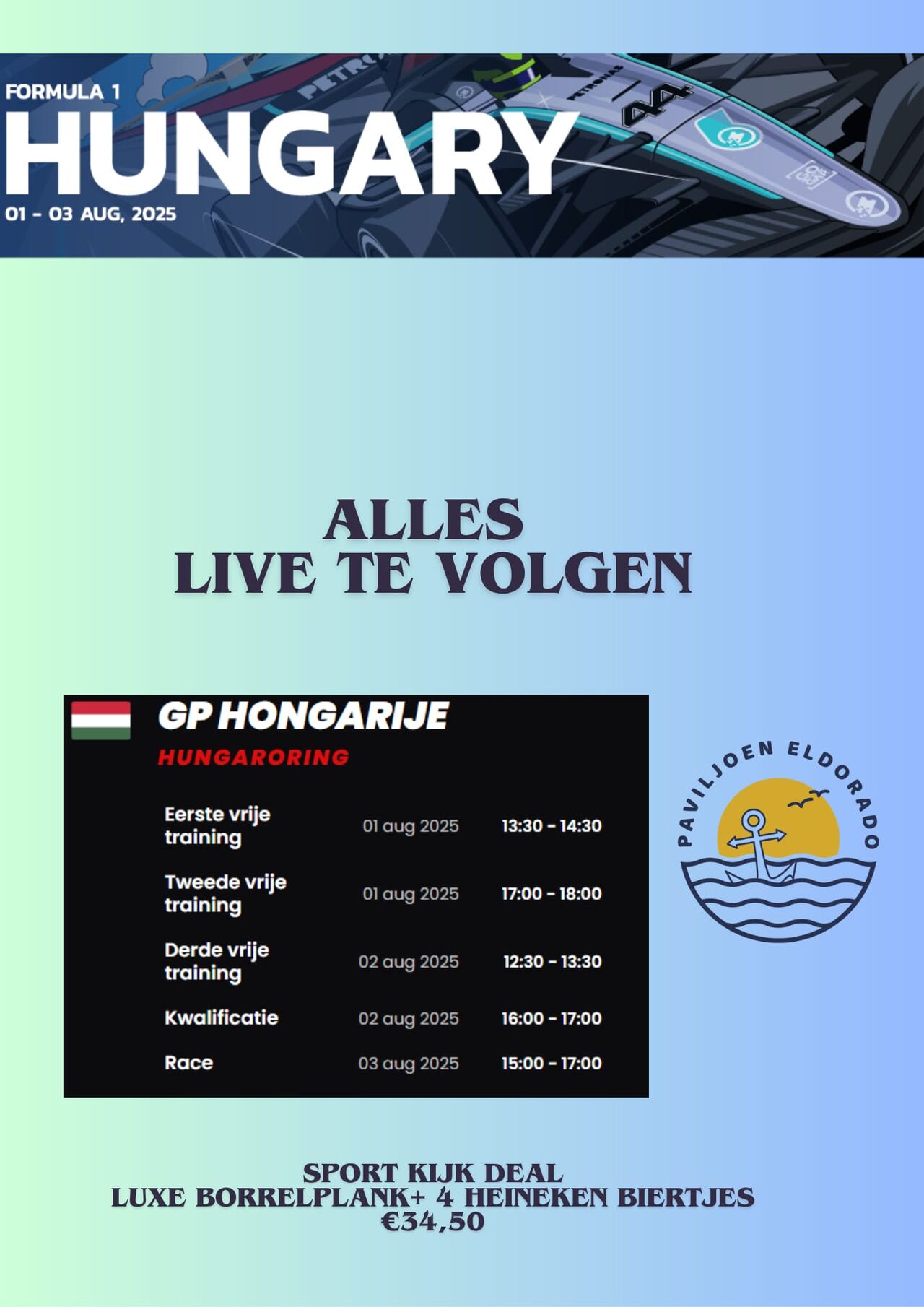 Live op groot scherm Hungarije
