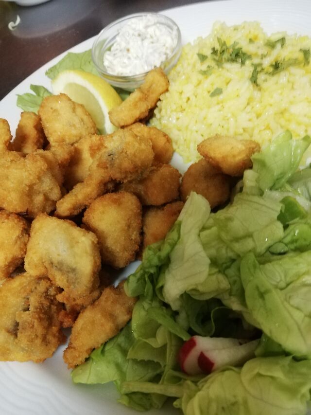 Gebackene Champignons