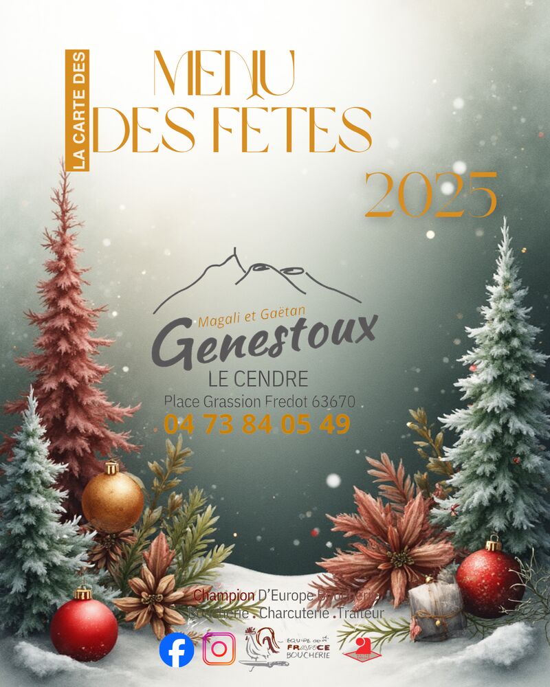 menu des fêtes 2025