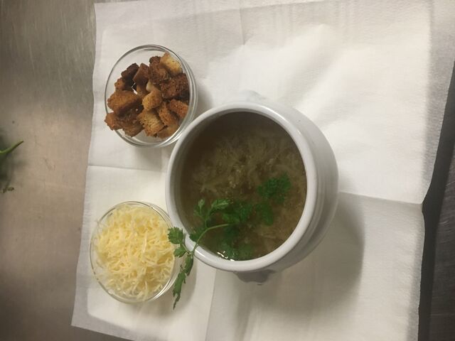 Soupe à l’oignon
Onions soep