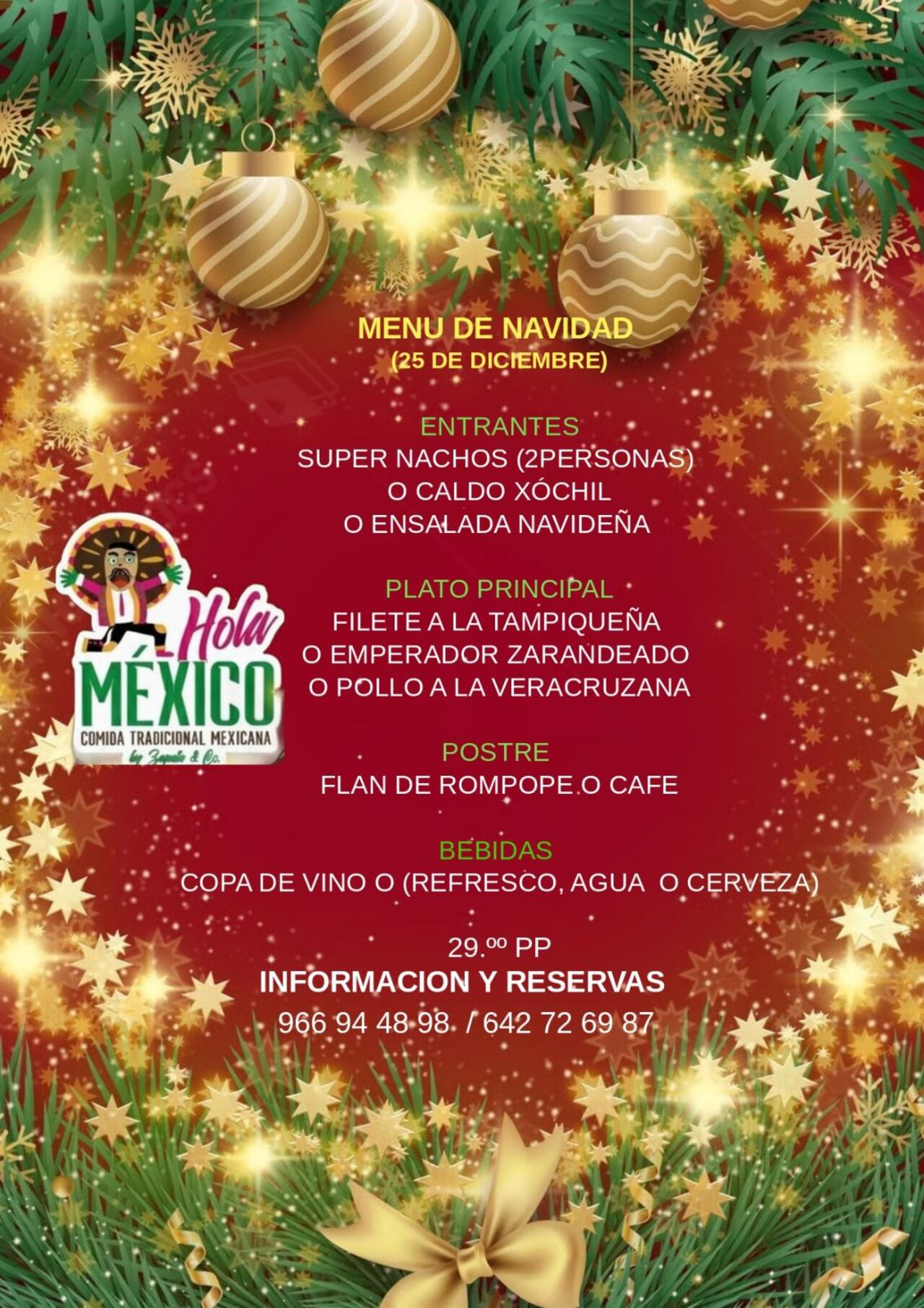 Menú de Navidad