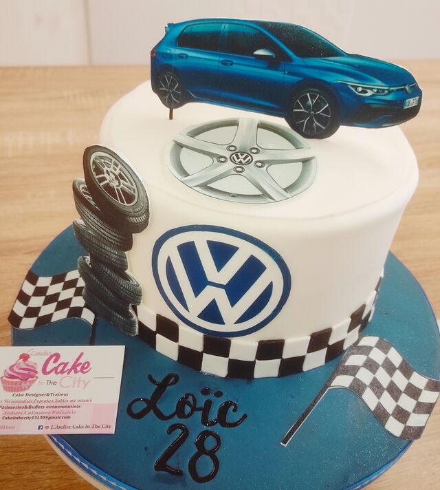 Gâteau voiture Golf GTI Volkswagen