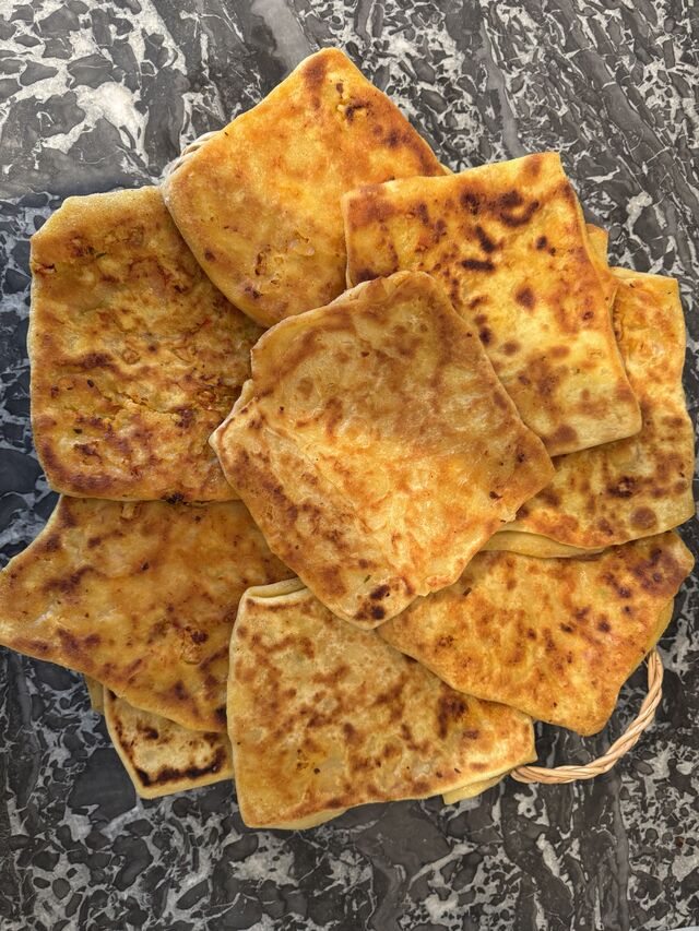 Msemen farcis , viande hachée ou poulet 