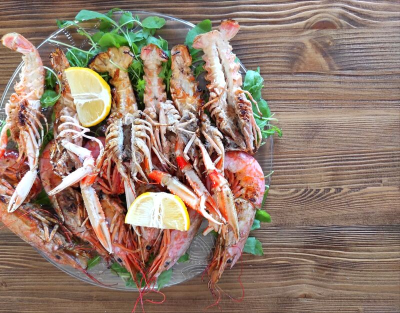 grigliata di scampi e gamberoni