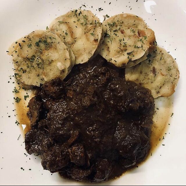 Deer goulash and homemade 