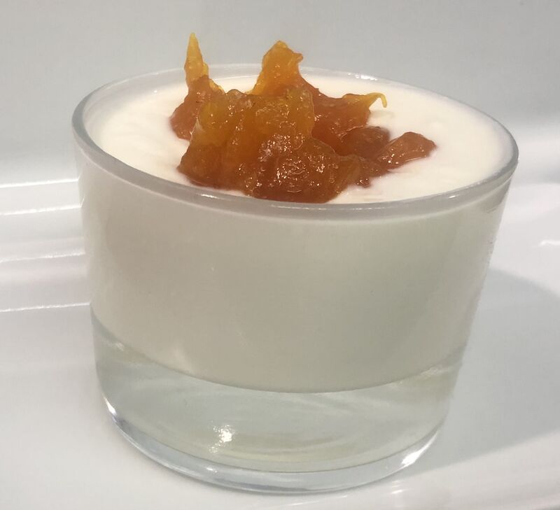 Gelatina de Manzana Yogurt y Dulce de Potimarrón
