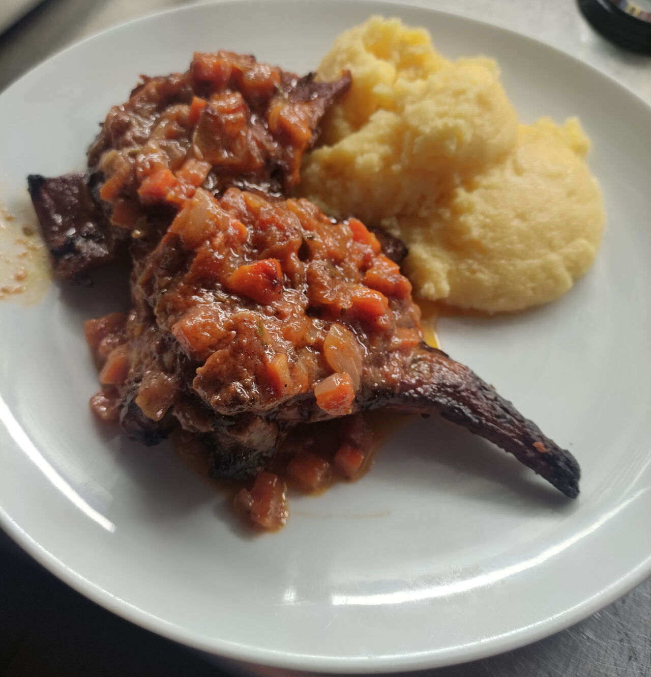 Coniglio con polenta