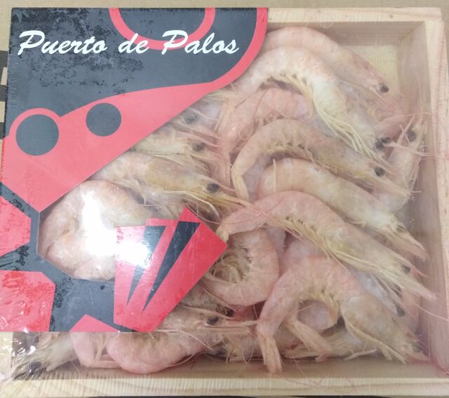 Menuda gamba blanca de Huelva rica que tenemos 