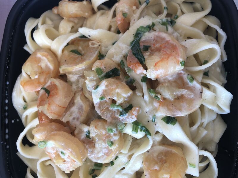 pâtes fraîches aux crevettes