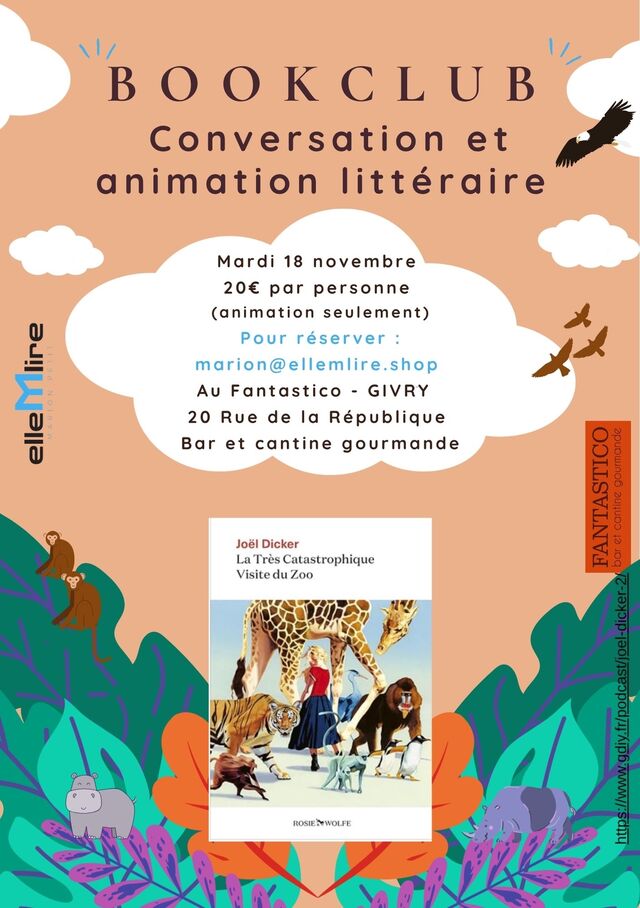 Bookclub Joël Dicker / Elle M Lire 18 novembre 25