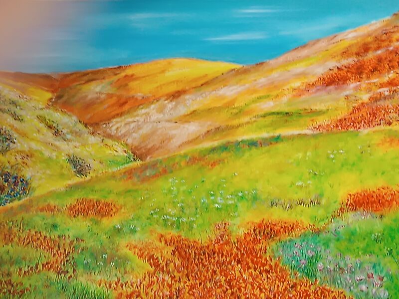 Pintura al oleo en restaurante