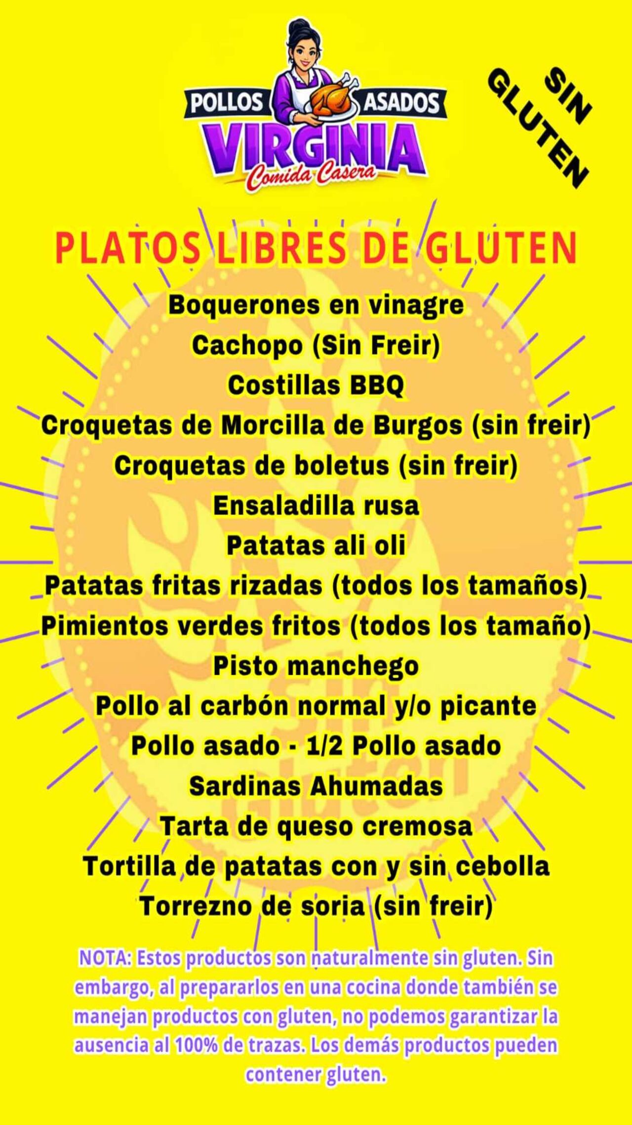 Productos sin GLUTEN