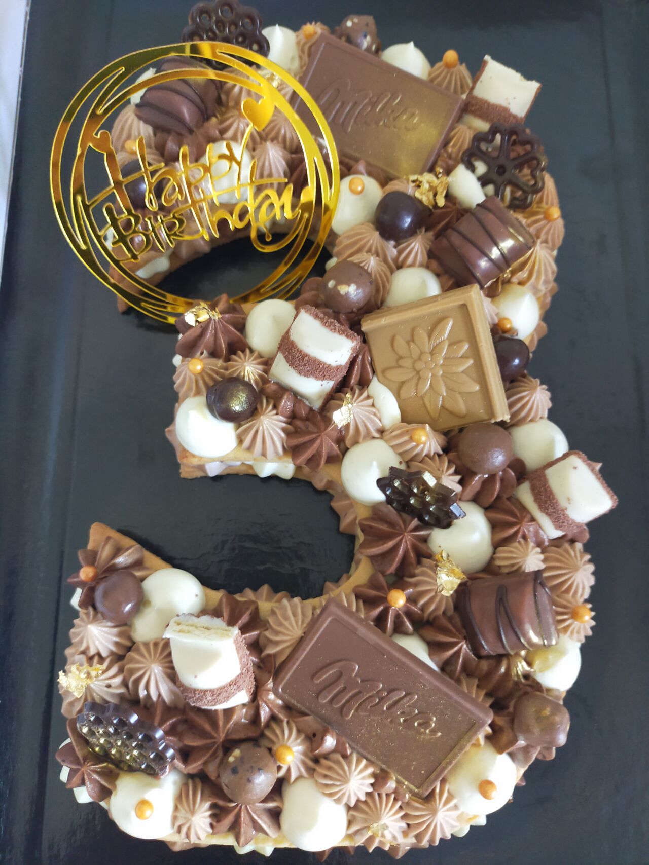 Number cake aux 3 chocolats