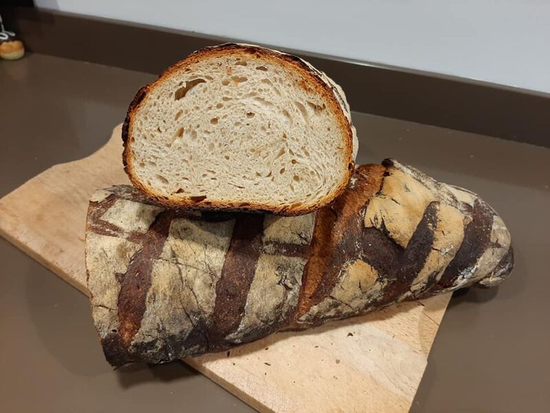 Pain au levain à l'ancienne. 