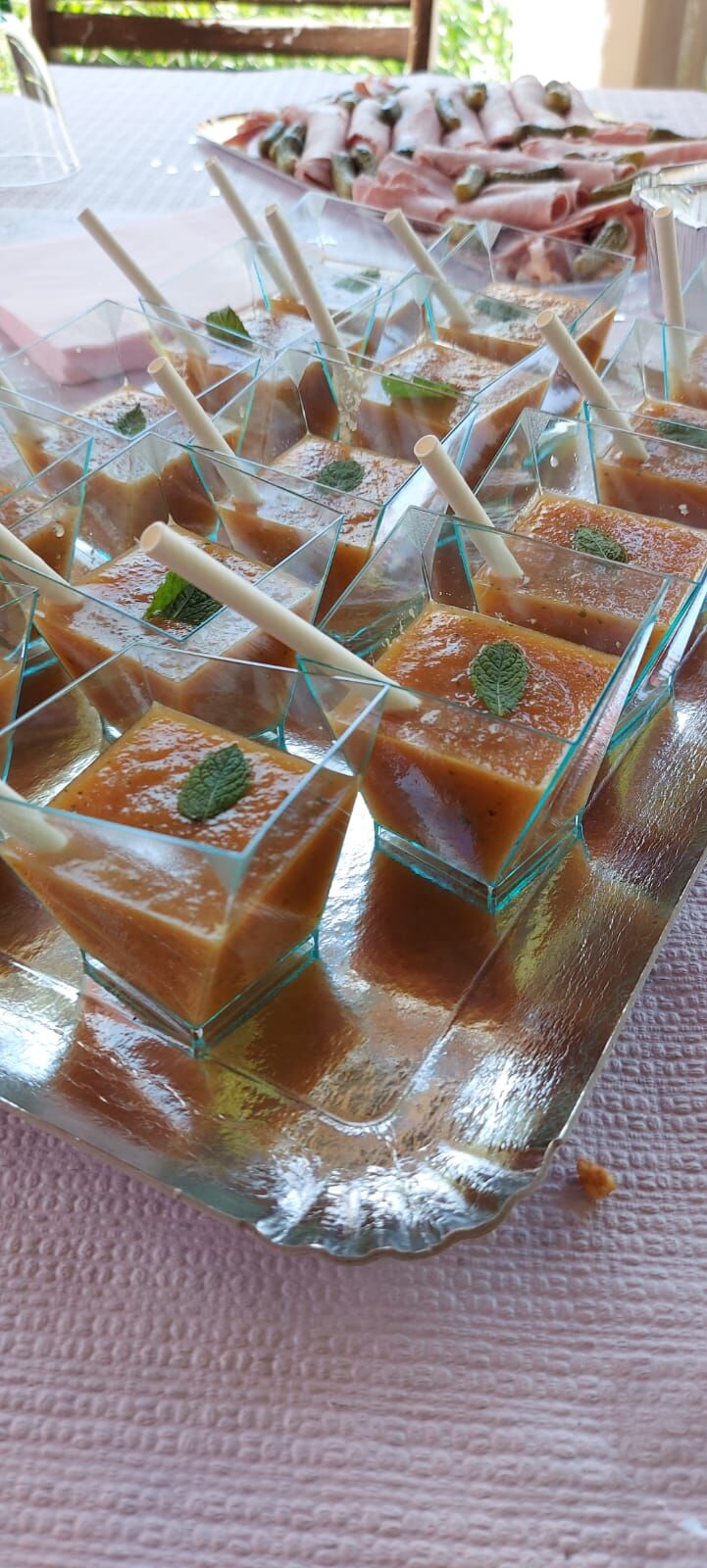 Gaspacho melon - buffet dinatoire pour un baptême