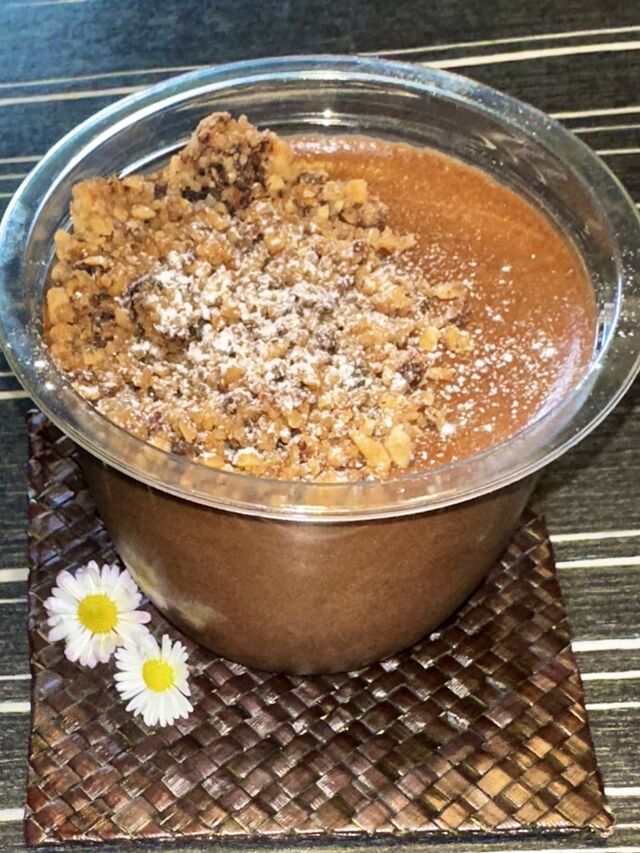 Mousse au chocolat streusel 